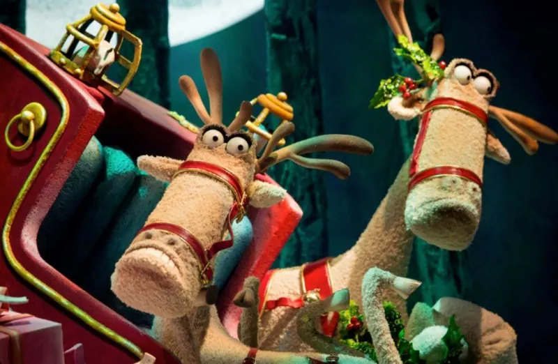 Animated reindeer in Myer's Russell's Christmas Magic window
